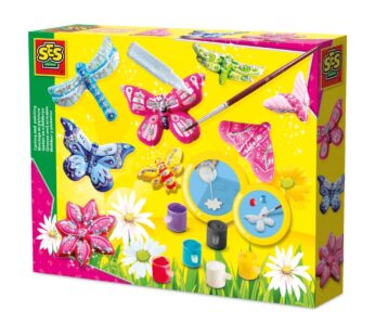 Odlewy Gipsowe MOTYLE z brokatem i farbami (5+) SES Creative 01131