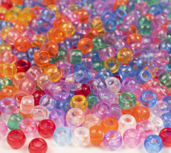 Koraliki PONY TRANSPARENTNE kolorowe do DIY biżuteria ozdoba 1000szt