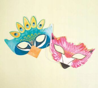 Maski papierowe WENECKIE zabawa impreza choinka 16szt 2471312