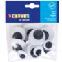 Oczy ruchome czarno białe 10 x Ø25mm, 10 x Ø40mm 2471650
