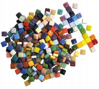 DIY Mozaika mix kolorów szkło decoupage 12x12x6mm 300szt 2470746