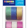 Taśma wstążka brokatowa dekoracyjna samoprzylepna Washi 3m x 15mm 6szt 2471400
