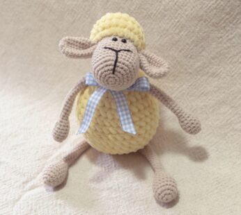 DIY Rękodzieło zabawka owieczka pluszak przytulank