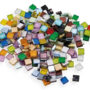 Mozaika Kamienie Kolorowe Brokatowe szklane do DIY 10×10mm 300szt
