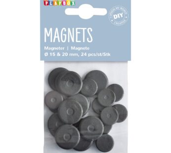 Magnesy okrągłe do DIY Ø15 i 20mm 24szt