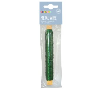 Drut metalowy ZIELONY dekoracja ozdoba do DIY 50m Ø0,5mm