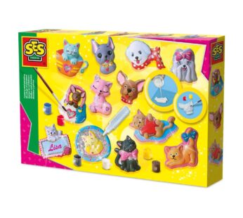 Odlewy gipsowe Kotki i pieski + brokat (5+) Creative SES 01154