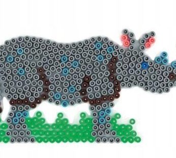 Szablon NOSOROŻEC przezroczysta podkładka do koralików do prasowania 2456114- nosorożec 9×16