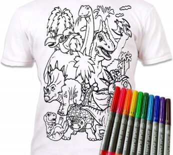 KOSZULKA T-shirt DO MALOWANIA DINOZAURY 7-8 lat Dinosaur 7-8 lat