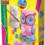 Odlew gipsowy BROKATOWA SOWA 3D zestaw dla dzieci SES Creative 01285