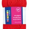 Przędza akrylowa włóczka 50 g Acryl CZERWONA 2470982
