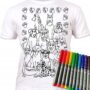 Koszulka PSY T-shirt do kolorowania + 10 markery 9-11 lat Dogs age 9-11
