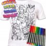 SYRENKA  7-8 lat KOSZULKA DO MALOWANIA T-shirt +10 markerów Mermaid age 7-8