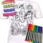 Koszulka JEDNOROŻCE T-shirt do kolorowania + 10 markery 9-11 lat Unicorn 9-11
