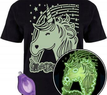 JEDNOROŻEC 7-8 lat Kreatywna interaktywna koszulka do malowania świecąca Unicorn V2 Glow Shirt 7-8