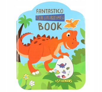 Kolorowanka Fantastico – Dinozaury – Książka 48 stron z 100 naklejkami 3+