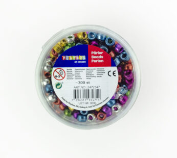 Koraliki MIX KONGO różnokolorowe plastikowe kolor metaliczny 300szt 2472347