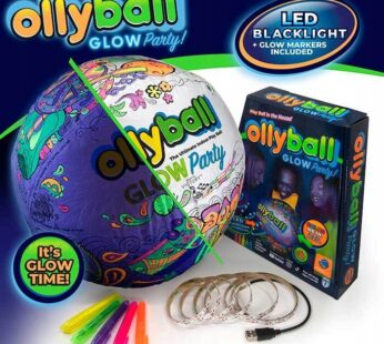 Piłka OLLYBALL – GLOW PARTY piłka do malowania i gry wewnątrz Ø32cm BGDG 323-Glow Party