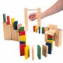 DOMINO Drewniane Klocki Edukacyjne 213 elementów (3+) 6320025