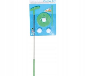 Zestaw golf ogrodowy 3 piłki, dołek golfowy z flagą, kij golfowy dł.74 cm