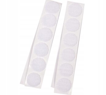 Rzep okrągły biały 20 mm 12 kompletów samoprzylepne 2472251