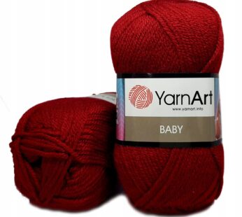 Włóczka Baby YarnArt 3024 ciemna czerwień ciemnoczerwona bordowa wiśnia