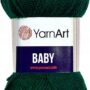 Włóczka Baby YarnArt 590 ciemnozielona zielona butelkowa zieleń