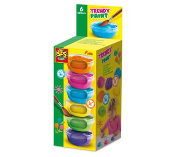 Farby plakatowe modne kolory 6 szt. x 45 ml Ses Creative 00382