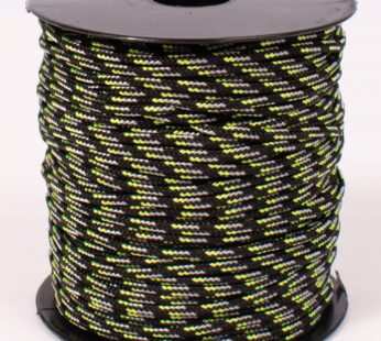DIY Sznurek Czarny/Zielony pleciony polipropylenowy Ø 2 mm 50 m