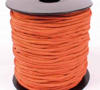 DIY Sznurek Pomarańczowy pleciony polipropylenowy Ø 2 mm 50 m