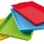 Duża tacka plastikowa KOLOROWA 40,5 x 30,5 x 4 cm