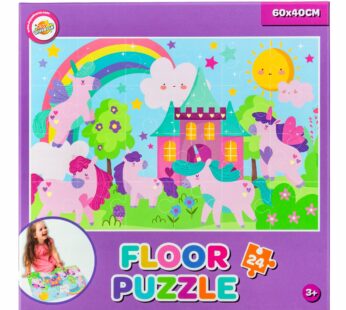 Puzzle Podłogowe JEDNOROŻCE 24 kawałki układanka dla dzieci XL 60 x 40 cm