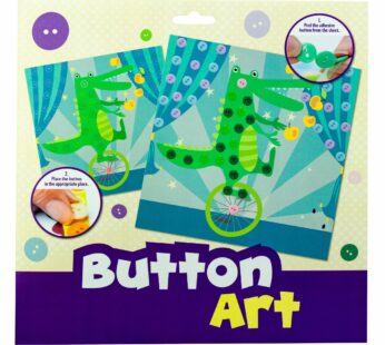 Sztuka Guzików TAŃCZĄCY KROKODYL zrób swój obrazek z guzików DIY