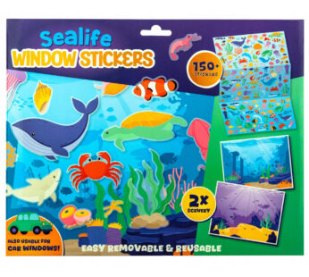 Naklejki na Szybę Okno OCEAN wielokrotnego użytku 150+ sztuk TŁO x2