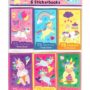 Stickerbooks JEDNOROŻCE książeczki z naklejkami dla dzieci 6 x 75 naklejek