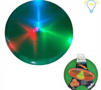 Frisbee ZIELONY LED świecący dysk do rzucania latający talerz ze światłem