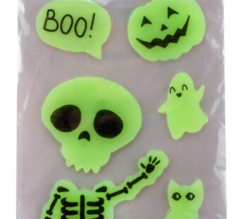 HALLOWEEN SZKIELET świecące w ciemności naklejki żelowe silikonowe na okno