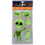 HALLOWEEN SZKIELET świecące w ciemności naklejki żelowe silikonowe na okno