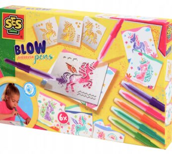 Graffiti dla dzieci JEDNOROŻCE pisaki z aerografem SES Creative 10162