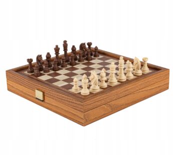 Klasyczny zestaw gier 2 w 1: szachy i backgammon z drewna Manopoulos