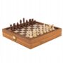 Klasyczny zestaw gier 2 w 1: szachy i backgammon z drewna Manopoulos