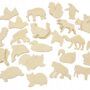 Drewniane scrapki figurki ZWIERZĘTA do decoupage DIY 30 szt