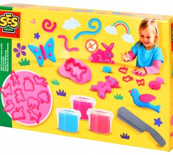 CIASTOLINA Zestaw z foremkami 10szt i nożykiem do ciastomasy SES 10179