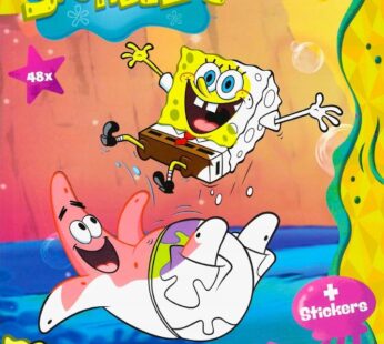 Kolorowanka SPONGEBOB wymiar A4 48 stron + NAKLEJKI