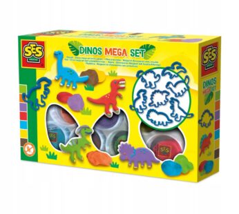 Megazestaw DINOZAURY ciastolina 7 x 90g + foremki SES Creative 00503