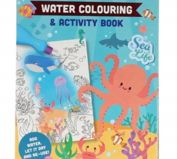 MALOWANIE WODĄ – OCEAN magiczna kolorowanka z pędzlem na wodę