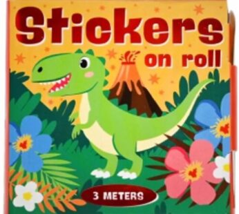 Naklejki na rolce DINOZAURY 3 metry ok. 130 szt