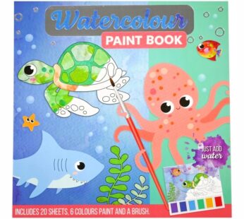 Kolorowanka Akwarelowa OCEAN zestaw farby + pędzel tylko dodaj wodę