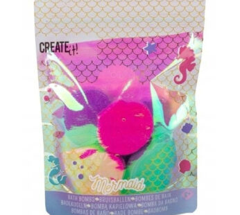Musujące bomby do kąpieli SYRENKA Mermaid pachnące muszelki 6szt CREATE IT!