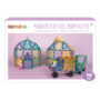 Zestaw Magnetyczne płytki kolorowe brokatowe 110 elementów + wózki, figurki